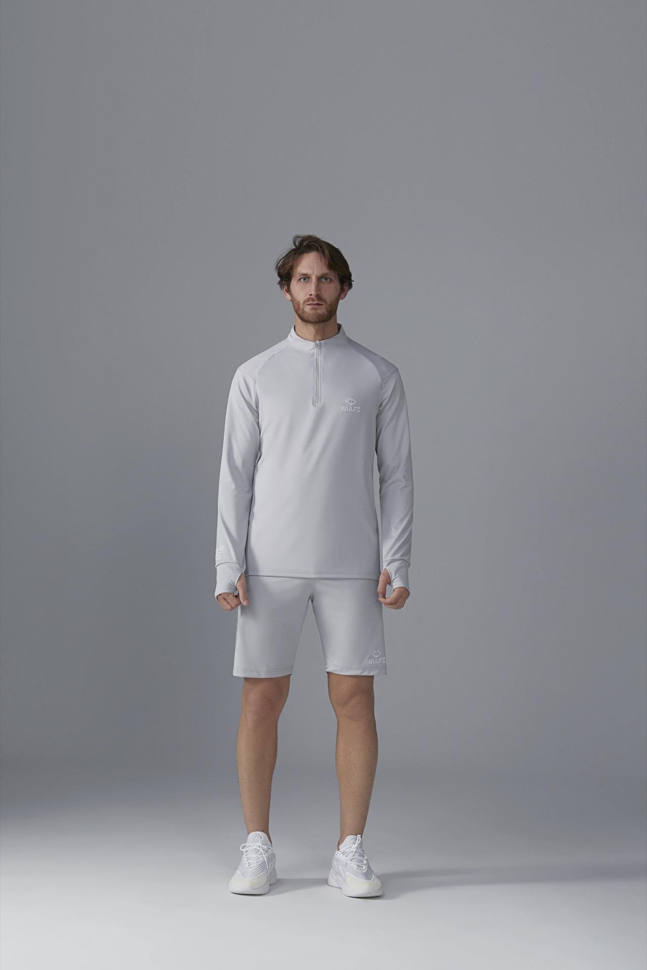 Gri DRYRUN Yarım Fermuarlı Eşofman Üstü