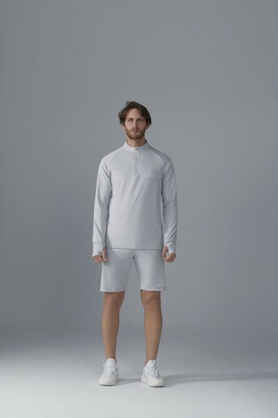 Gri DRYRUN Yarım Fermuarlı Eşofman Üstü