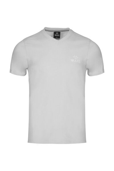 Gri V Yaka T-shirt